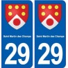 29 Saint Martin des Champs blason autocollant plaque stickers ville
