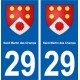 29 Saint Martin des Champs blason autocollant plaque stickers ville