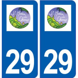 29 Saint Martin des Champs logo autocollant plaque stickers ville