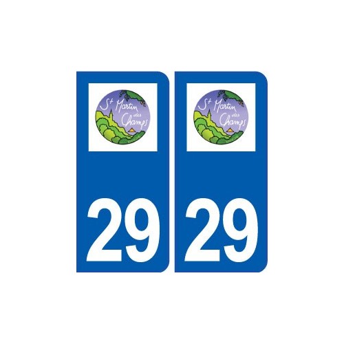 29 Saint Martin des Champs logo autocollant plaque stickers ville