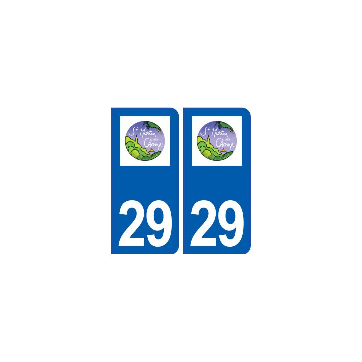 29 Saint Martin des Champs logo autocollant plaque stickers ville