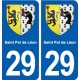 29 Saint Pol de Léon blason autocollant plaque stickers ville