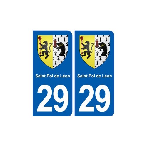 29 Saint Pol de Léon blason autocollant plaque stickers ville