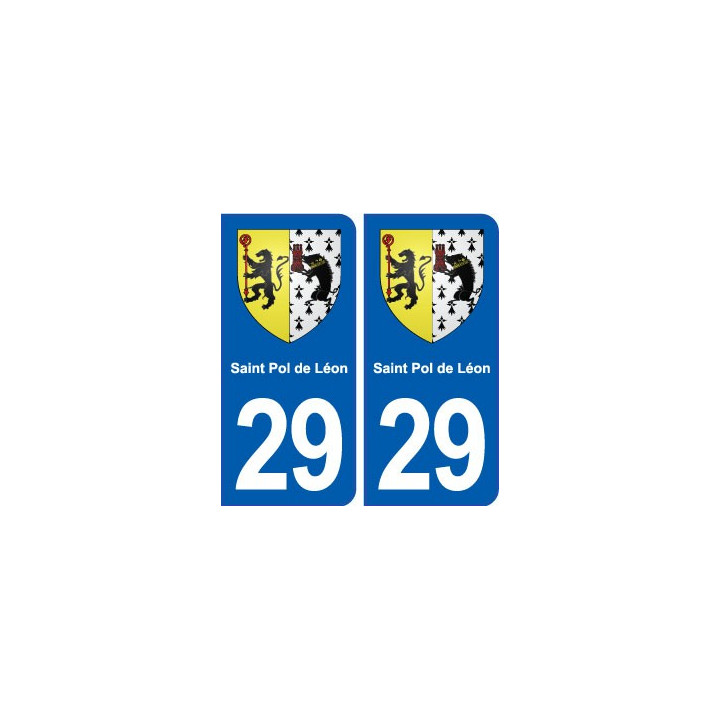 29 Saint Pol de Léon blason autocollant plaque stickers ville