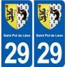 29 Saint Pol de Léon blason autocollant plaque stickers ville
