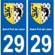 29 Saint Pol de Léon blason autocollant plaque stickers ville