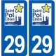 29 Saint Pol de Léon logo autocollant plaque stickers ville