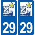 29 Saint Pol de Léon logo autocollant plaque stickers ville
