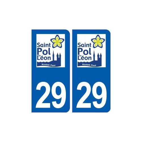 29 Saint Pol de Léon logo autocollant plaque stickers ville