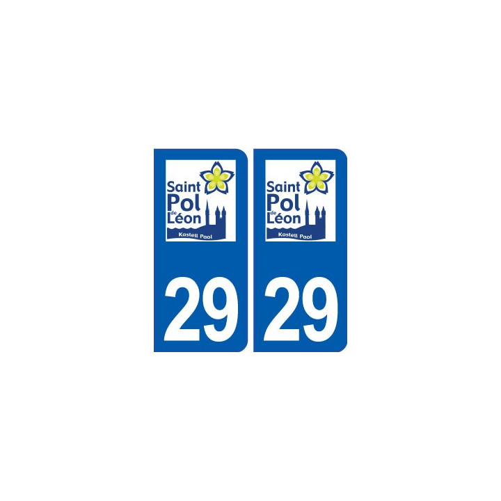 29 Saint Pol de Léon logo autocollant plaque stickers ville