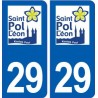 29 Saint Pol de Léon logo autocollant plaque stickers ville