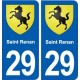 29 Saint Renan blason autocollant plaque stickers ville