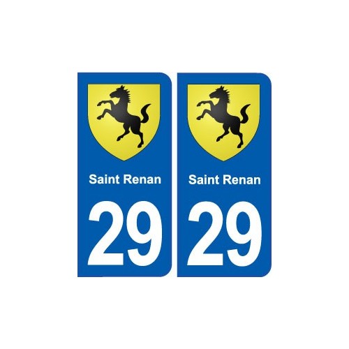 29 Saint Renan blason autocollant plaque stickers ville