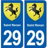 29 Saint Renan blason autocollant plaque stickers ville