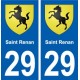 29 Saint Renan blason autocollant plaque stickers ville