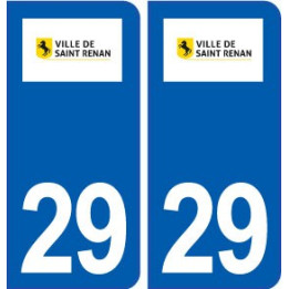 29 Saint Renan logo autocollant plaque stickers ville