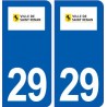 29 Saint Renan logo autocollant plaque stickers ville