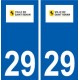 29 Saint Renan logo autocollant plaque stickers ville