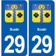 29 Scaër blason autocollant plaque stickers ville