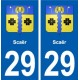 29 Scaër blason autocollant plaque stickers ville