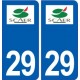29 Scaër logo autocollant plaque stickers ville