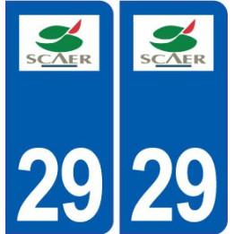 29 Scaër logo autocollant plaque stickers ville