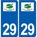 29 Scaër logo autocollant plaque stickers ville