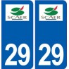29 Scaër logo autocollant plaque stickers ville
