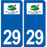 29 Scaër logo autocollant plaque stickers ville