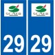 29 Scaër logo autocollant plaque stickers ville