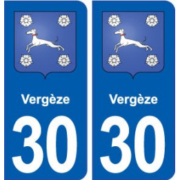 30 Vergèze blason ville autocollant plaque stickers