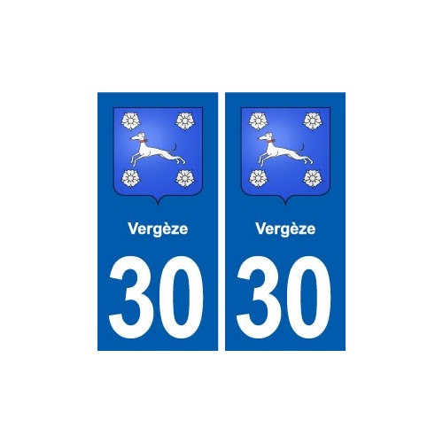 30 Vergèze blason ville autocollant plaque stickers