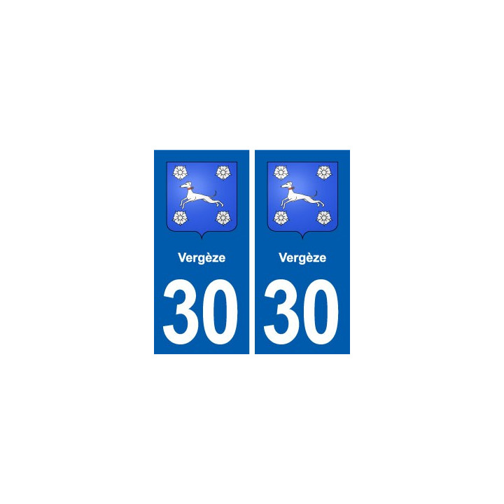 30 Vergèze blason ville autocollant plaque stickers