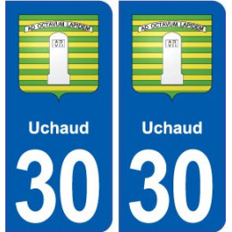 30 Uchaud blason ville autocollant plaque stickers