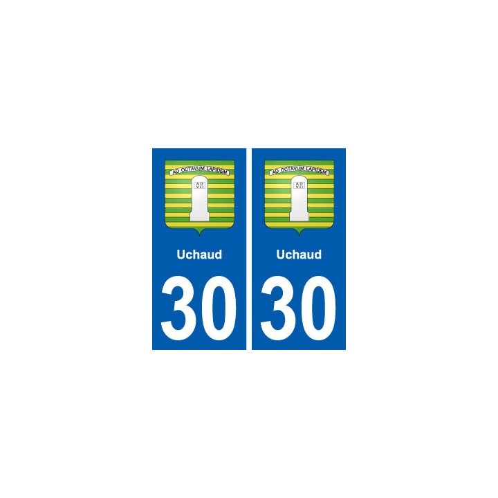 30 Uchaud blason ville autocollant plaque stickers