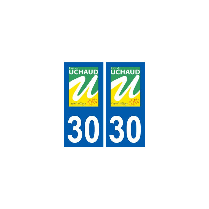 30 Uchaud logo ville autocollant plaque stickers