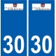 30 Sommières logo ville autocollant plaque stickers