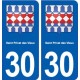30 Saint-Privat-des-Vieux blason ville autocollant plaque stickers