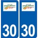 30 Saint-Privat-des-Vieux logo ville autocollant plaque stickers