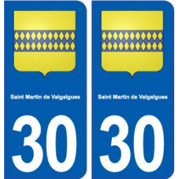 30 Saint-Martin-de-Valgalgues blason ville autocollant plaque stickers