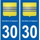 30 Saint-Martin-de-Valgalgues blason ville autocollant plaque stickers