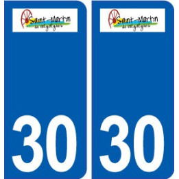 30 Saint-Martin-de-Valgalgues logo ville autocollant plaque stickers