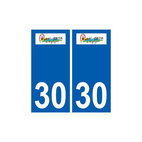 30 Saint-Martin-de-Valgalgues logo ville autocollant plaque stickers