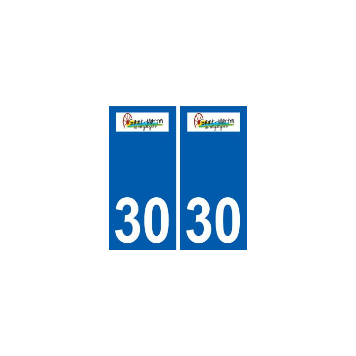 30 Saint-Martin-de-Valgalgues logo ville autocollant plaque stickers