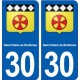 30 Saint-Hilaire-de-Brethmas blason ville autocollant plaque stickers