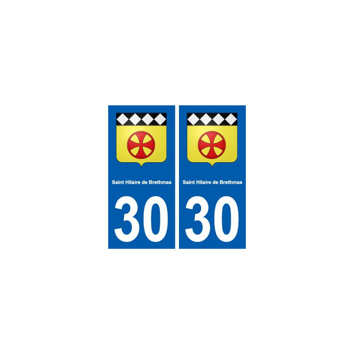 30 Saint-Hilaire-de-Brethmas blason ville autocollant plaque stickers