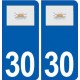 30 Saint-Hilaire-de-Brethmas logo ville autocollant plaque stickers