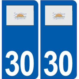 30 Saint-Hilaire-de-Brethmas logo ville autocollant plaque stickers