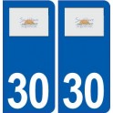 30 Saint-Hilaire-de-Brethmas logo ville autocollant plaque stickers