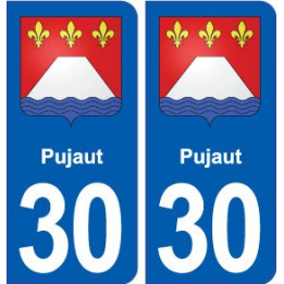 30 Pujaut blason ville autocollant plaque stickers